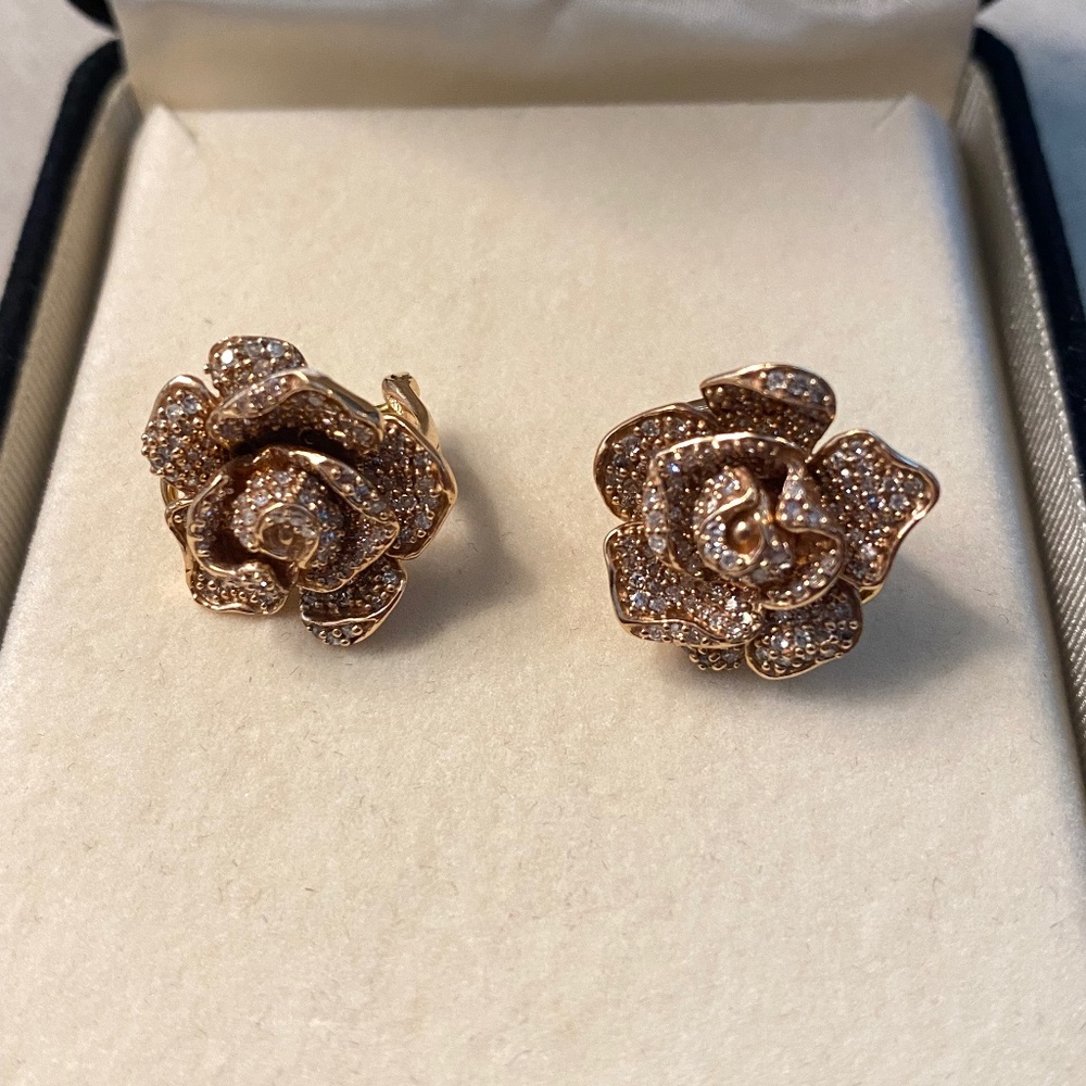 Effy Rose Gold Flower Earrings